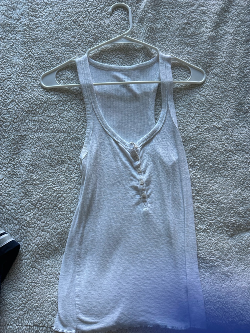 Aerie Women’s White Ribbed Henley Tank